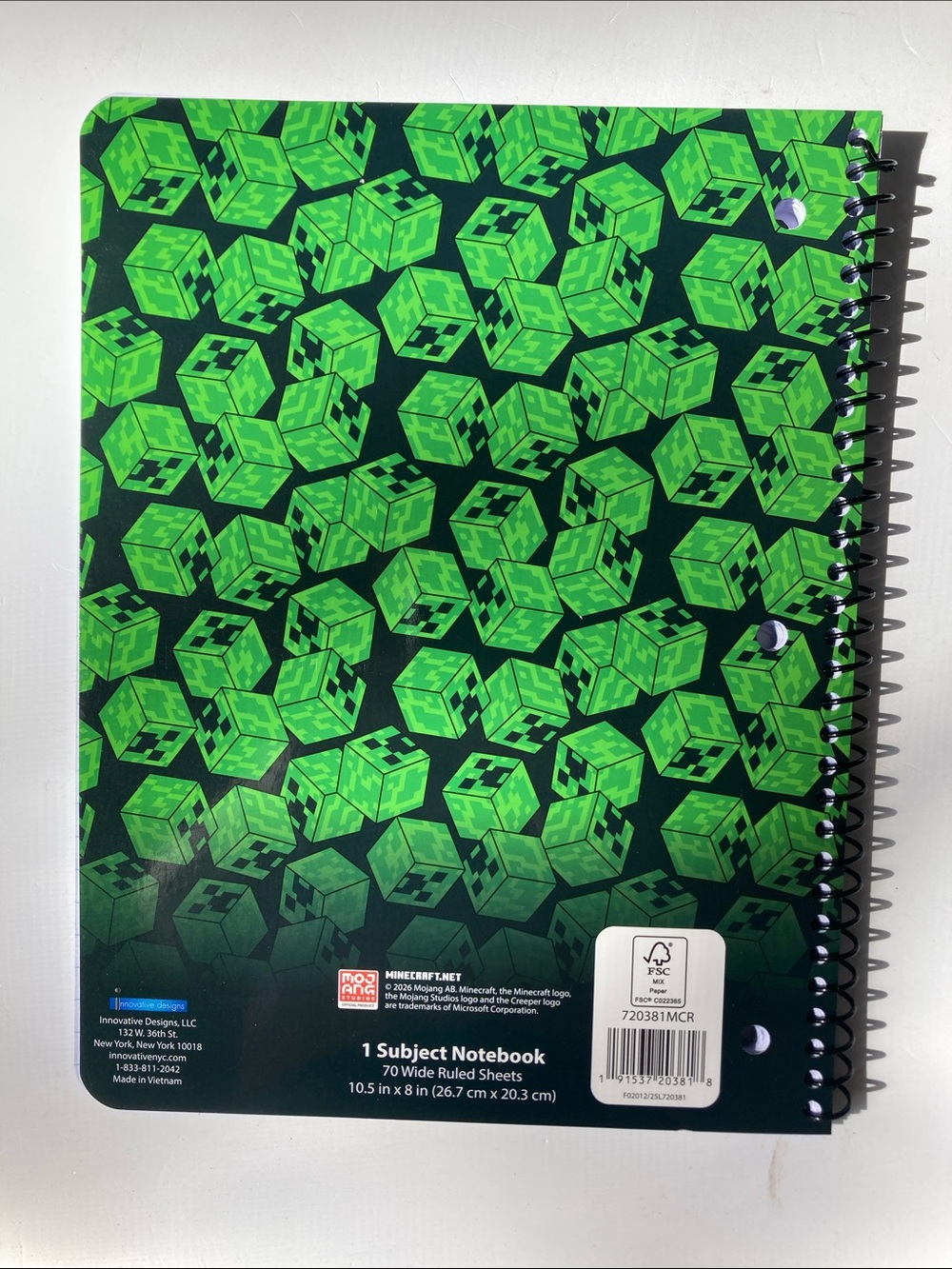 Minecraft Notebook & Eraser Set Lot - Picture 4 of 4